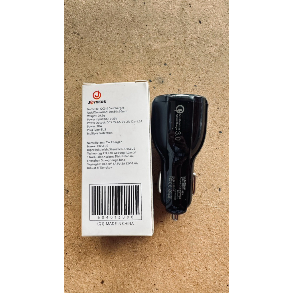 cas/charger mobil joyseus 2port fast charger