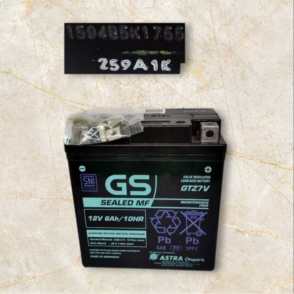 AKI ACCU GS ASTRA GTZ7V Aki Kering Aki Motor Nmax, Sprint, Aerox ORIGINAL