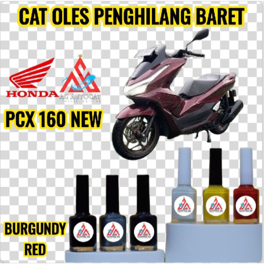 CAT OLES PENGHILANG BARET MOTOR HONDA PCX 160 NEW MERAH MAROON/BURGUNDY RED TERMURAH