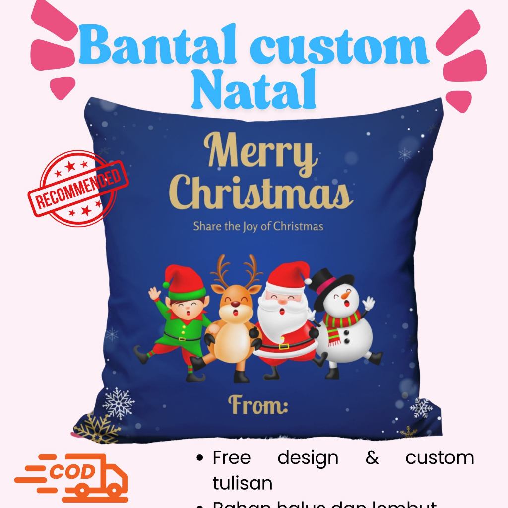 (NEW DESIGN) Souvenir Bantal Custom Natal / Christmas