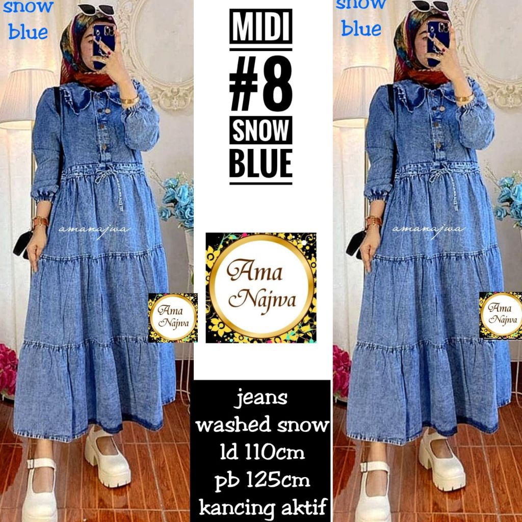 [ NEW ] GAMIS DRESS WANITA FASHION MUSLIM// LOVENA - PIRLO PREMIUM SUJU MIDIDRESS BY AMA NAJWA