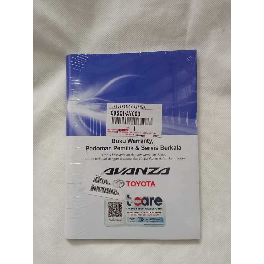 Buku Manual Pedoman Pemilik Integration Book new Avanza Original
