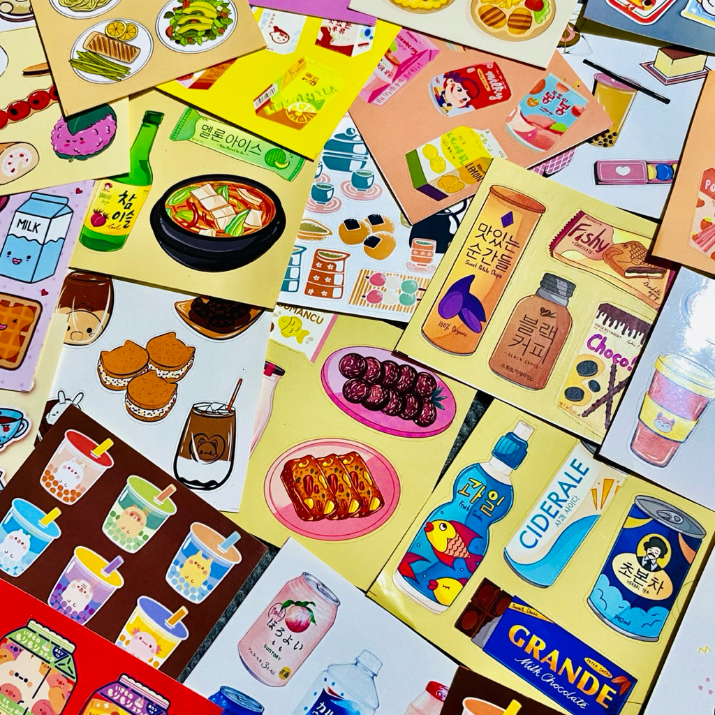 

(2) Stiker Makanan Lucu Aesthetic | Food Sticker Gemoy untuk Jurnal & Dekorasi Laptop