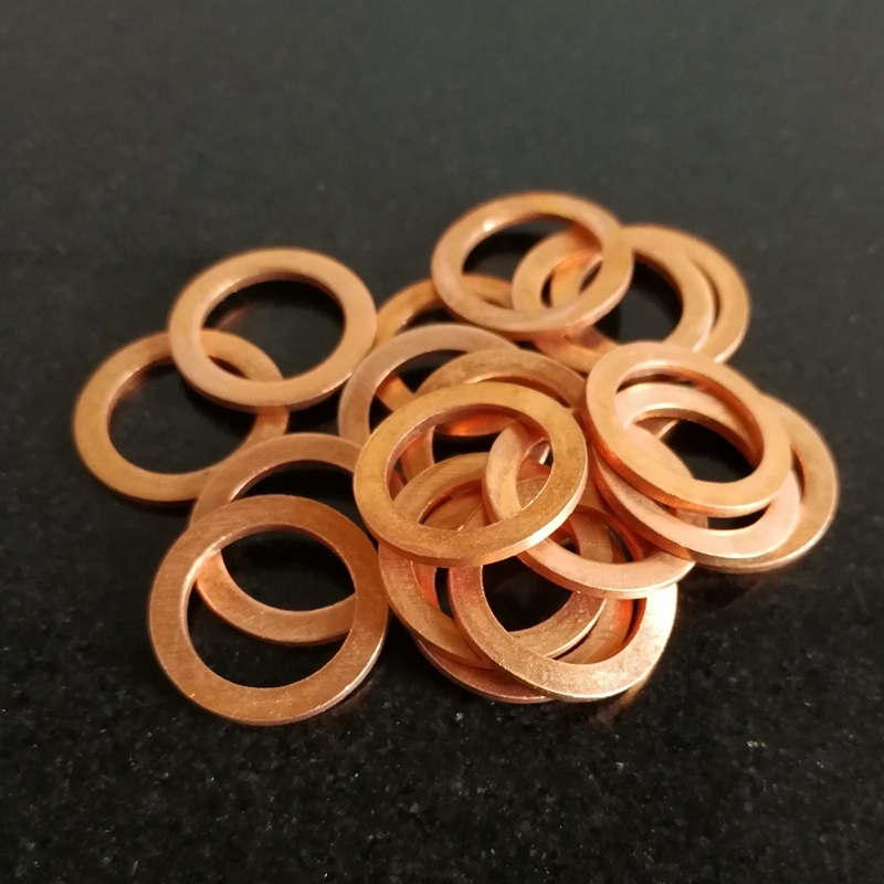 Ring Tembaga 10mm 10 mm Ring 14 Ring Baut Selang Disc Cakram Motor ring kuningan