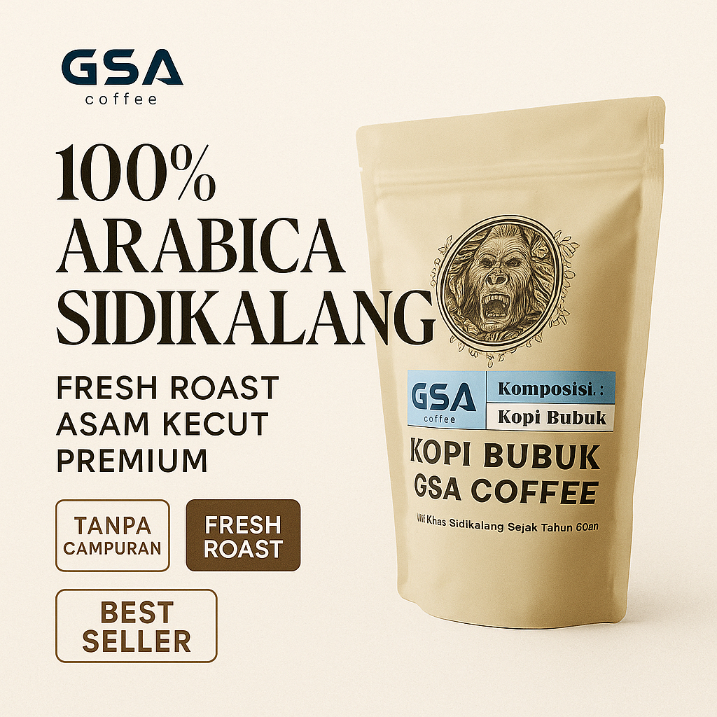 

Kopi Bubuk Arabica 1Kg Sidikalang Premium – 100% Asli Bubuk Premium Fresh Roast Arabika Hitam Kental