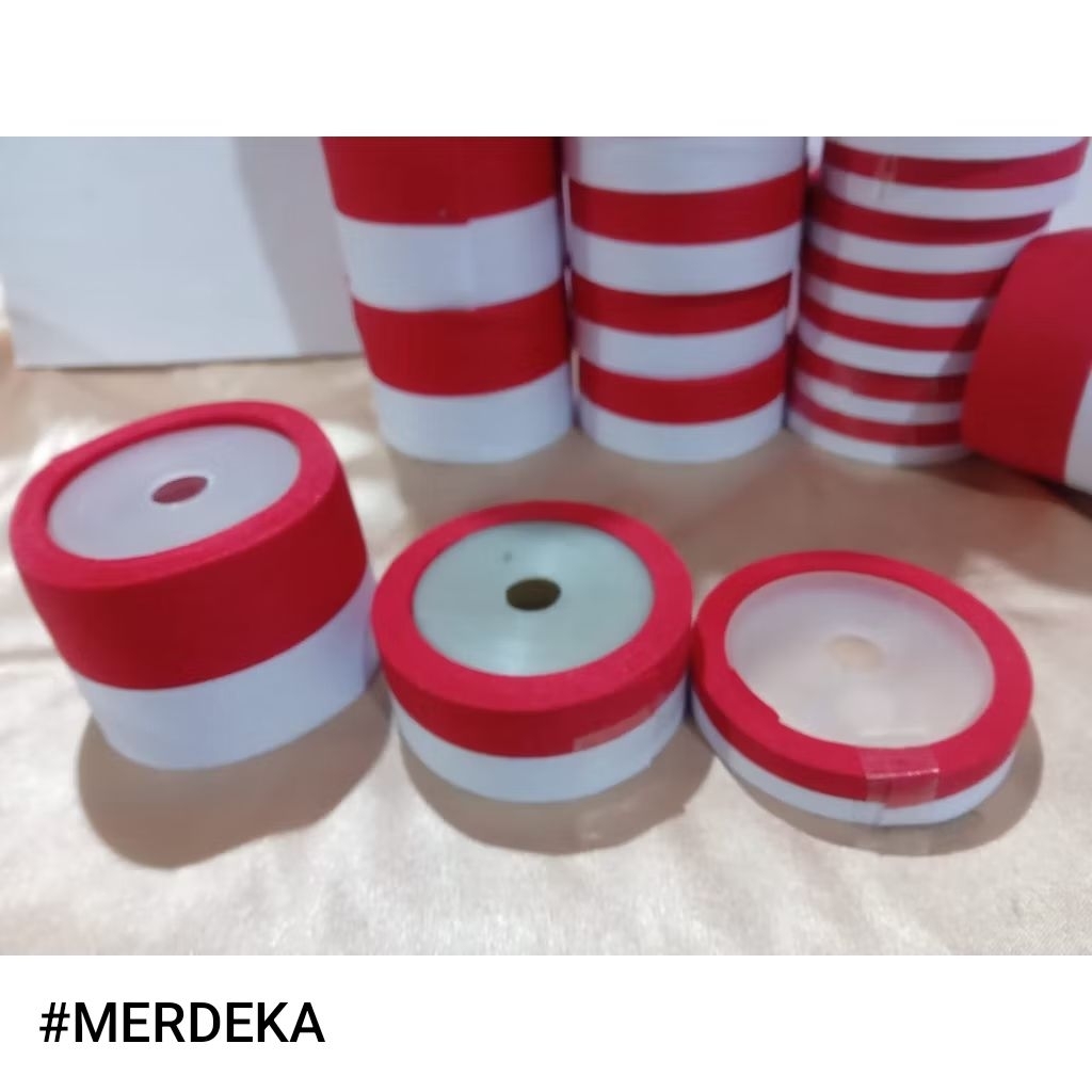 

Pita rool Merah putih Berbagai Ukuran 0,5 in / 1in / 1,5 in Pita dekorasi Dirgahayu RI 17 AGUSTUSAN