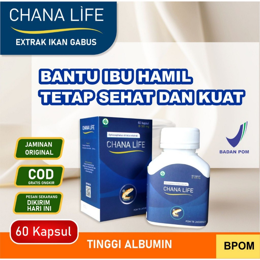 CHANA LIFE kapsul ikan gabus penyembuh luka
