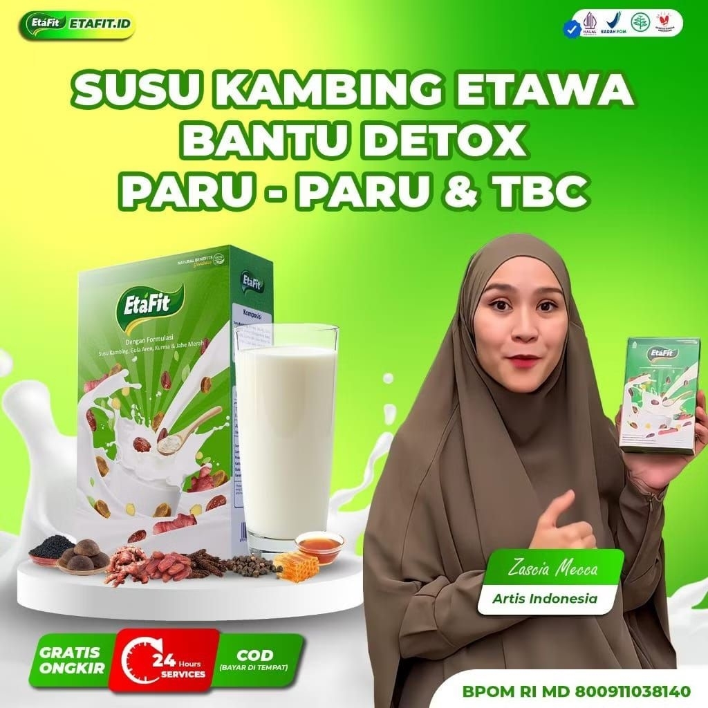 

ETAFIT - Solusi Sesak Napas Anak Dan Dewasa Susu Kambing Etawa Murni 100% Asli Herbal Alami