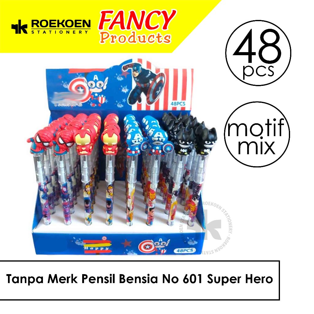 

Tanpa Merk Pensil Bensia No 601 Super Hero