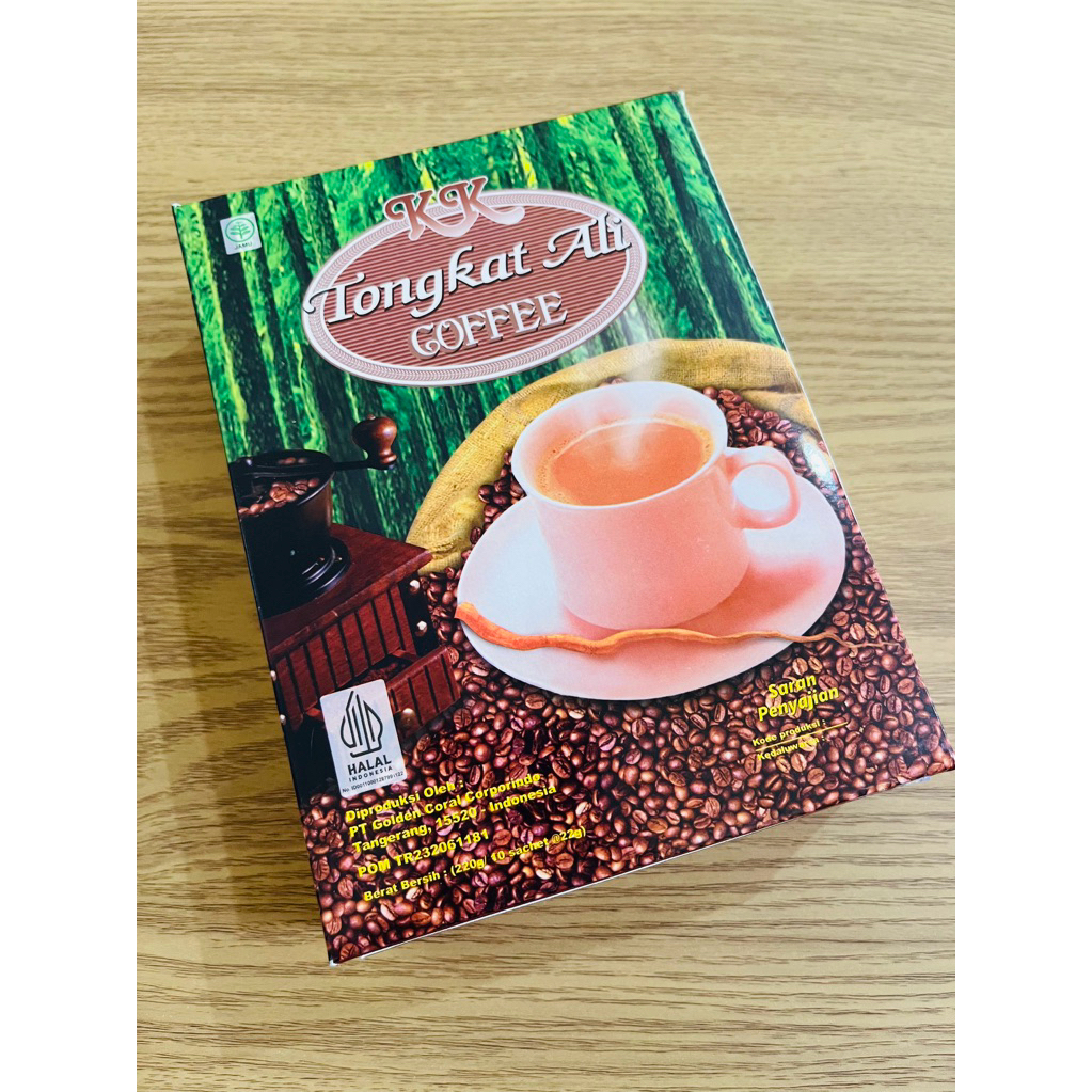 

Kopi KK Indonesia | KK TONGKAT ALI COFFEE | 1 box isi 10 sachet | kopi stamina