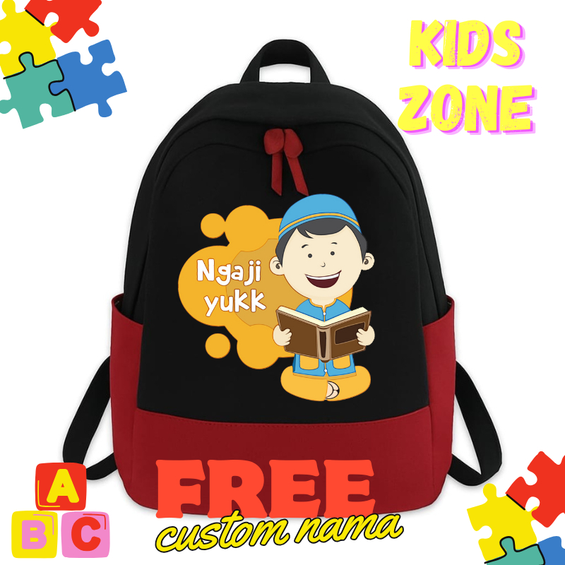 TAS NGAJI ANAK KARAKTER MUSLIM COWOK RANSEL NGAJI YUK