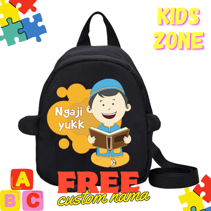 Tas Ransel Mini Anak Laki-Laki Tas Punggung / Tas Ngaji Anak Laki-Laki ngaji yuk