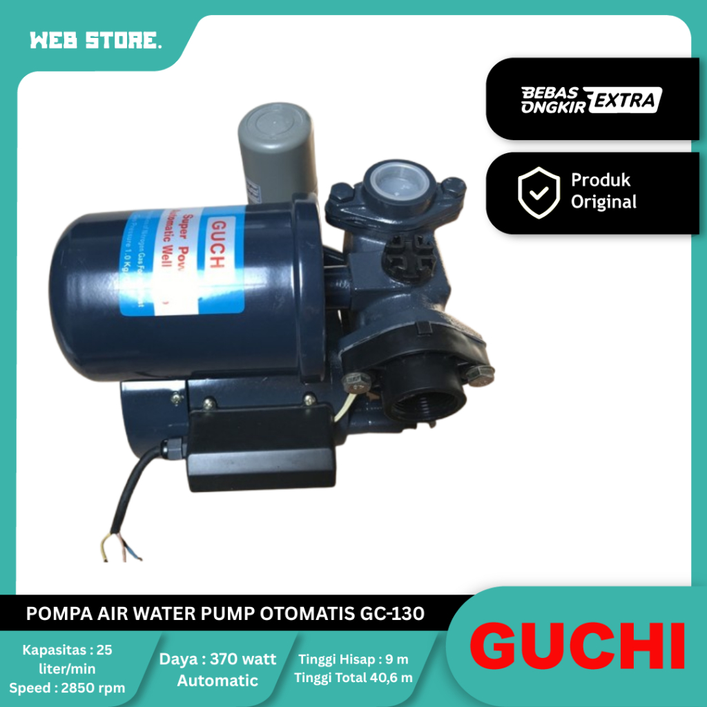 Pompa Air Water Pump Sumur Dangkal Automatic Otomatis GC-130 GUCHI