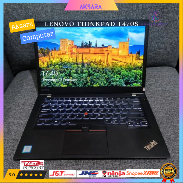 Laptop Lenovo Thinkpad T470S Intel Core i7 7600U 8GB 256GB FHD Second Murah Bergaransi | SLIM