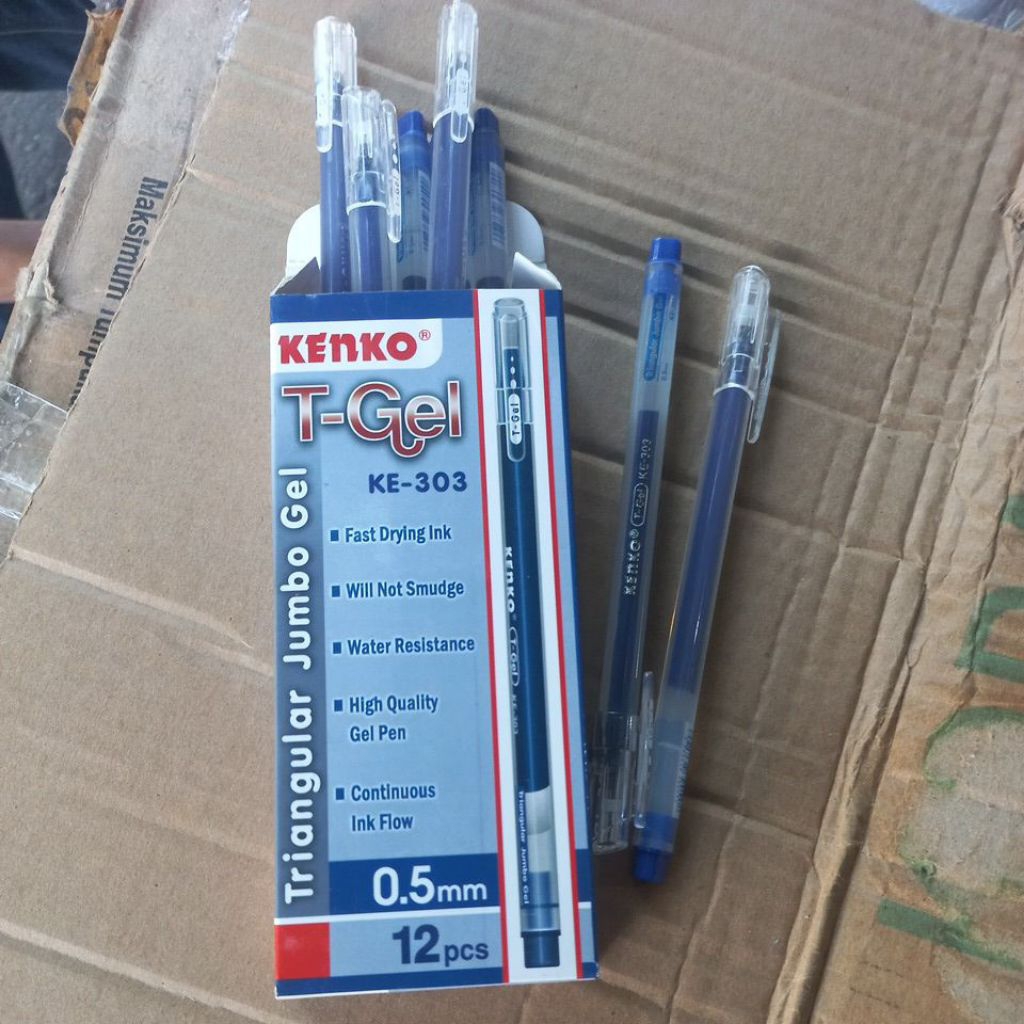 

Pulpen Kenko KE 303 T-Gel 0,5 mm 1 Lusin