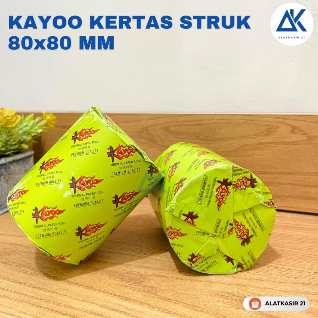 

KERTAS STRUK KAYOO THERMAL 80x80 MM//(harga1 rol)