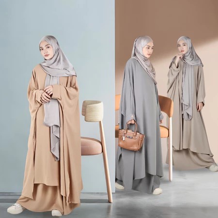 ZALINA SET/ TUNIK + ROK CRINKLE AIRFLOW
