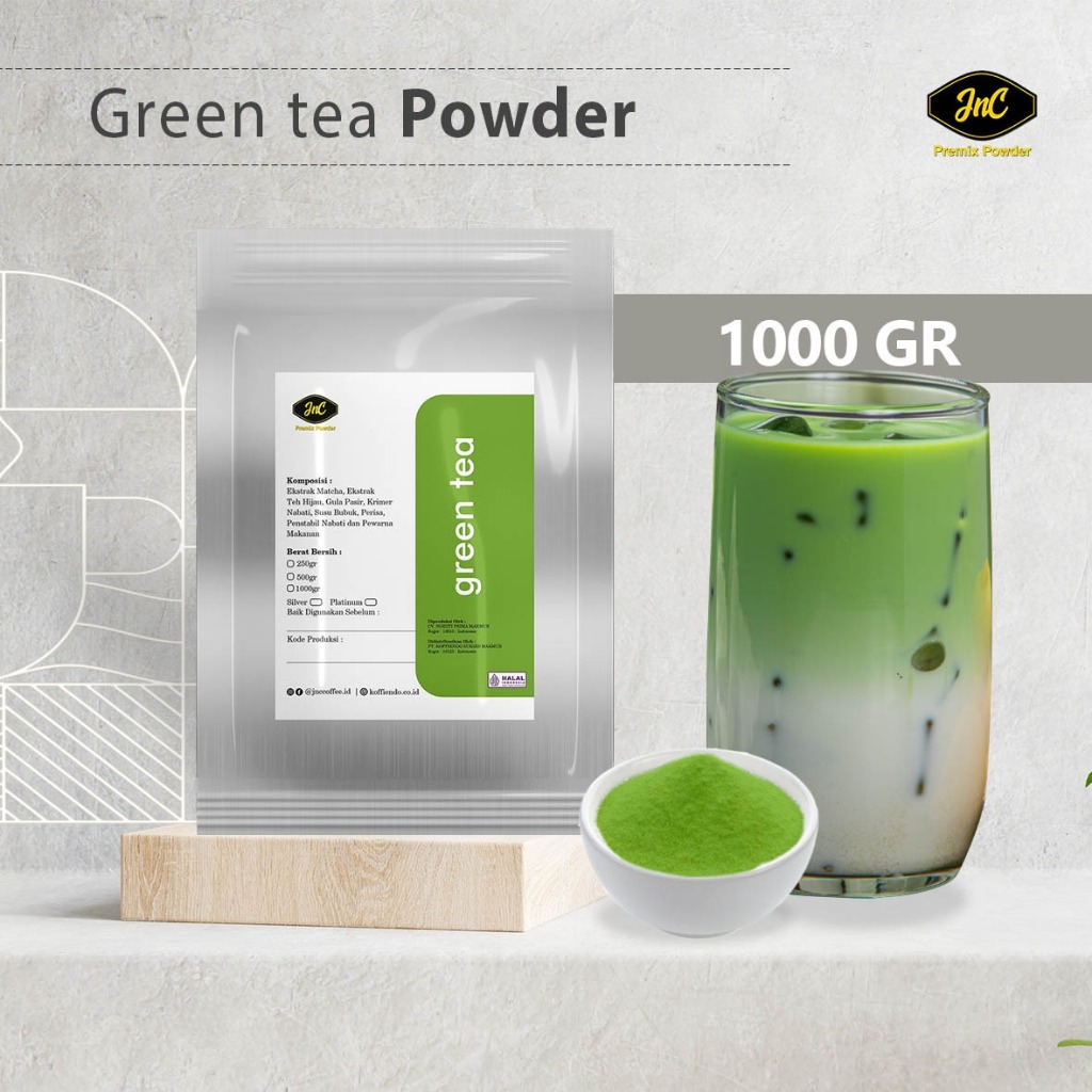 

JnC Green Tea Powder 1 Kg | Bubuk Minuman Rasa Teh Hijau