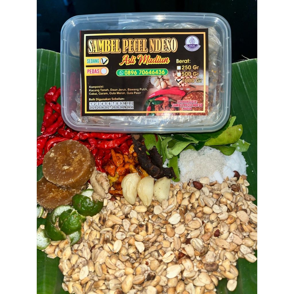 

SAMBEL PECEL NDESO asli madiun kemasan 1000gr(1kg) sedang