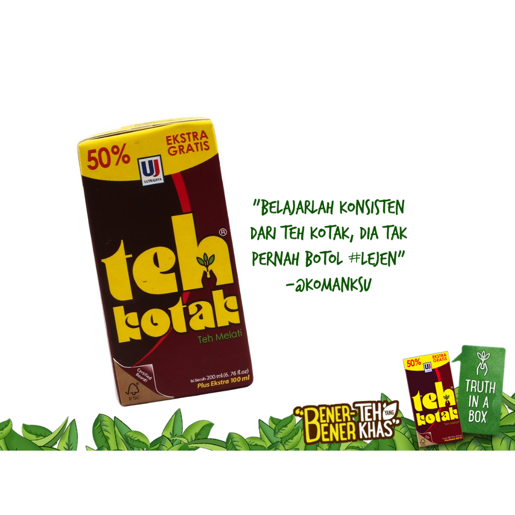 

Teh Kotak Teh Melati Ultra Jaya 300ml dus isi 24pcs