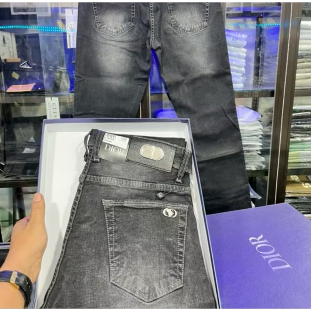 celana jeans dior  pria panjang import terbaru