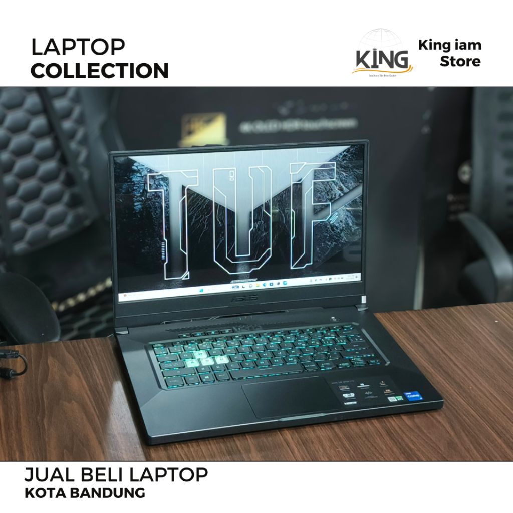 Laptop Gaming ASUS TUF DASH F15 i7 Gen11 RTX 3050Ti 16GB 1TB – Tipis Gahar Mulus