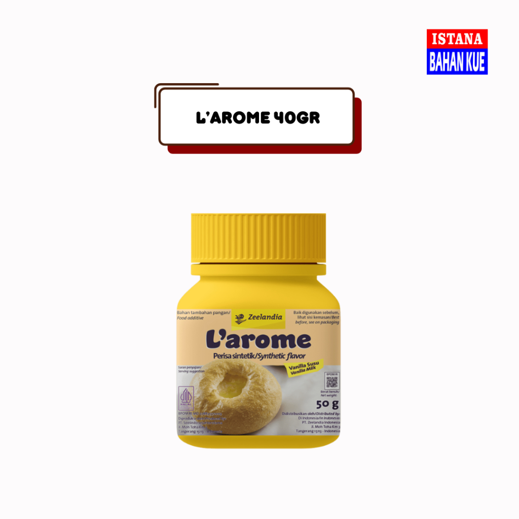 

Larome Vanilla Milk Powder 40gr Kemasan Baru / Larome vanila susu