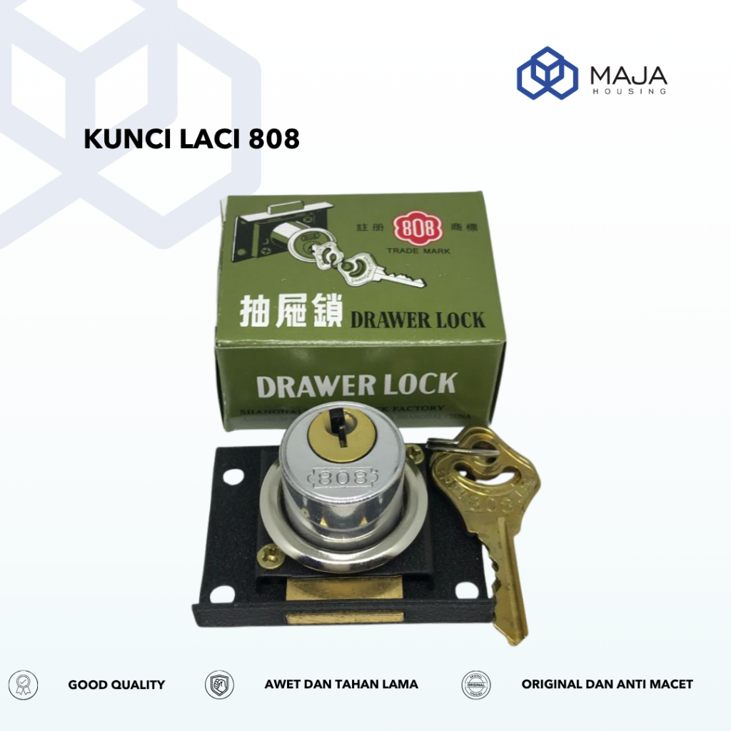 Kunci Laci 808 Original | Kunci Lemari Kayu | Kunci Laci Anti Macet