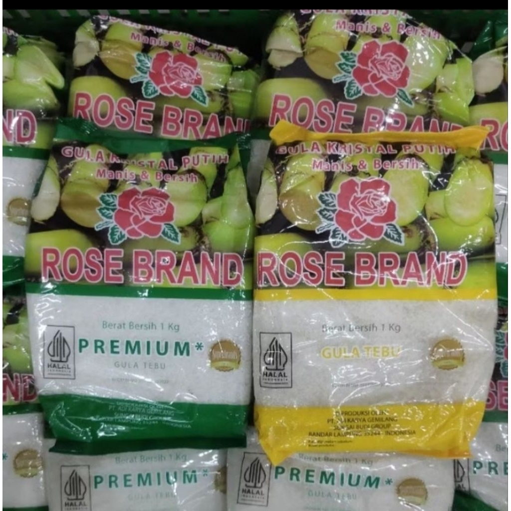 

Rose brand gula pasir kuning dan hijau