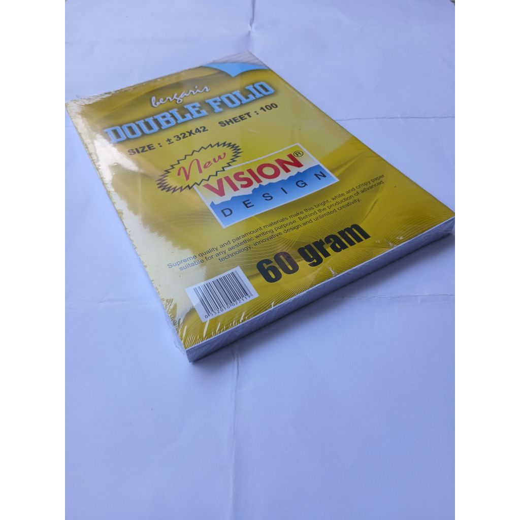 

Double Folio Bergaris 60 Gram. Size : +/- 32x42. Sheet 100. 1 Pak