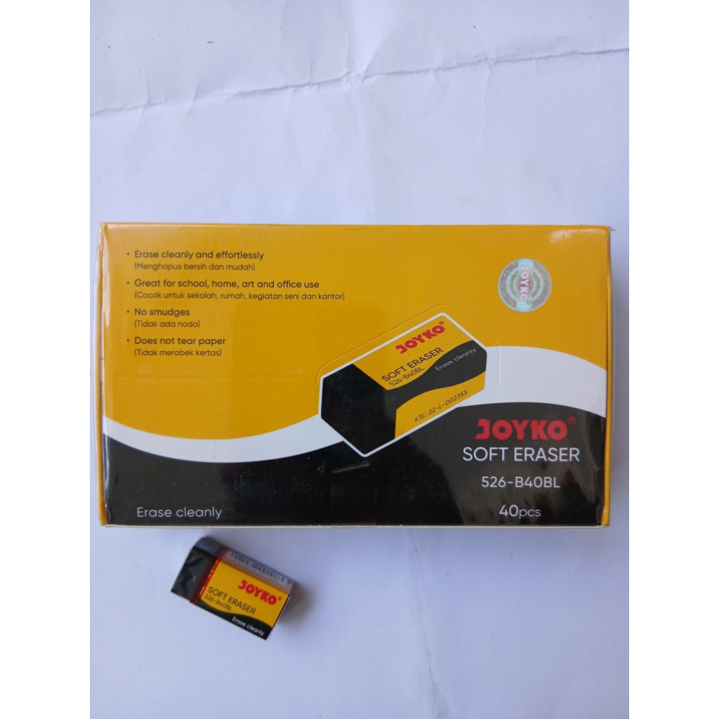 

Penghapus Kecil Merk Joyko 526-B40 BL. 1 Box Isi 40 Pcs