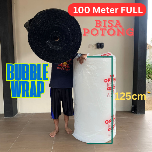 

Bubble Wrap 100 Meter x 1.25 Meter Bubble Wrap Hitam Putih - Plastik Wrap Packing - Plasik Bungkus Paket Bubble Wrap Gelembung Plastik Packing