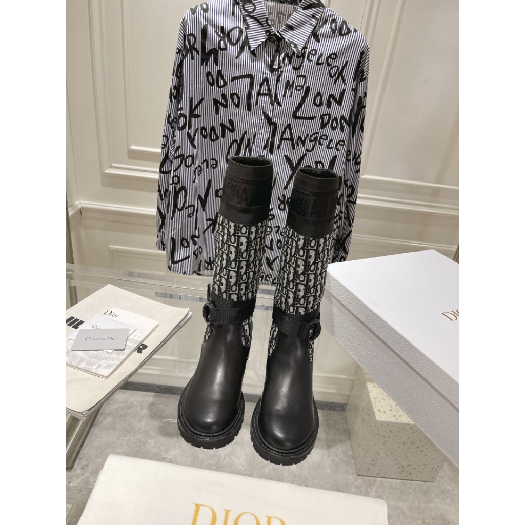 Sepatu Boots Wanita Winter Boots CD Major Boots Kulit Boots Panjang