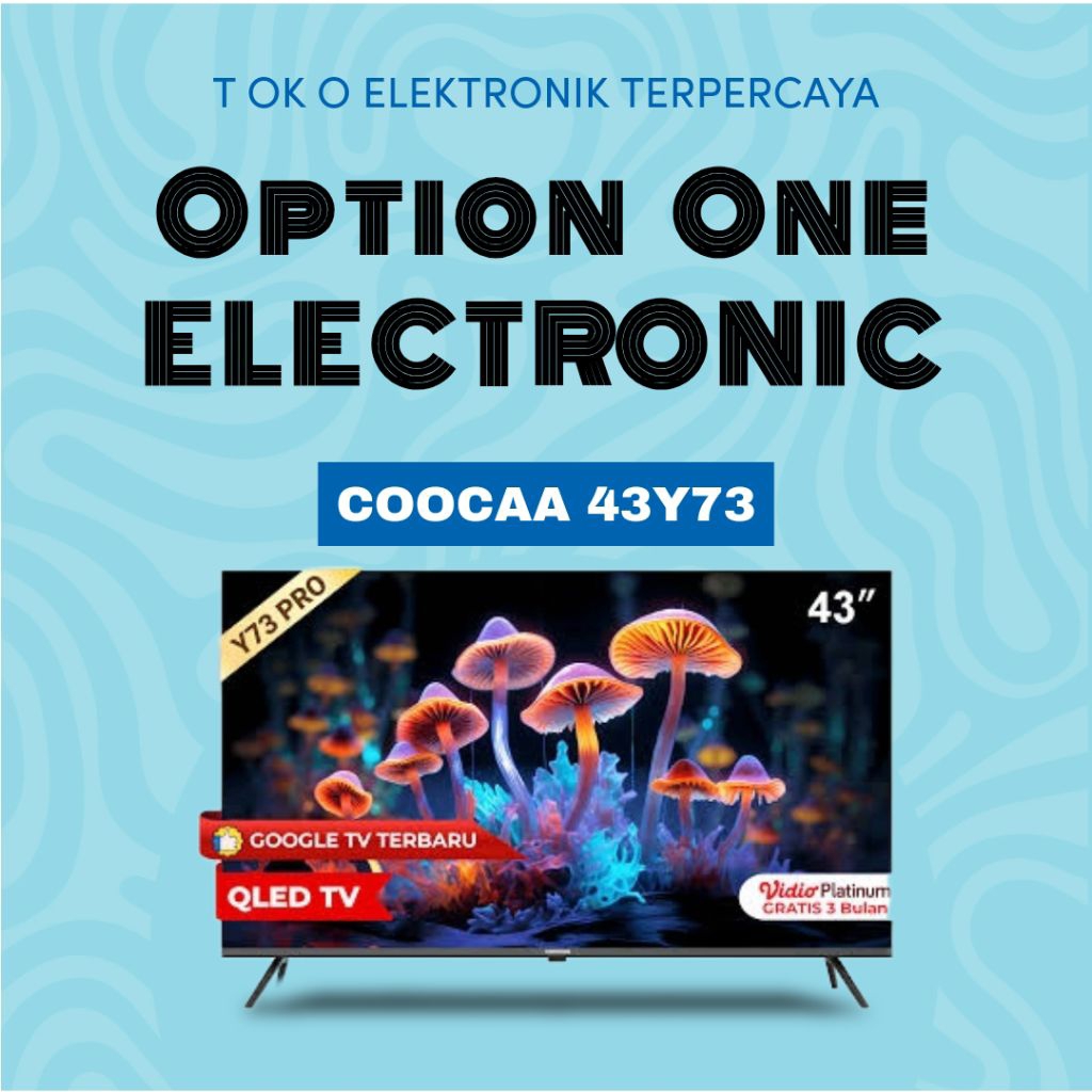 COOCAA 43Y73 PRO 4K GOOGLE TV QLED 43 inch