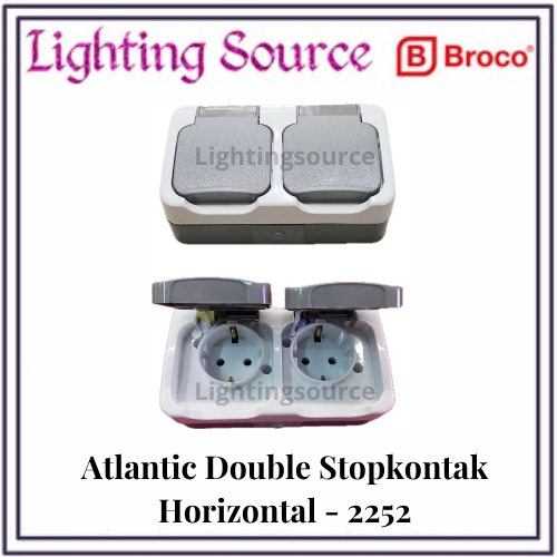 broco Atlantic 2252 Stop Kontak 2 Gang Weatherproof