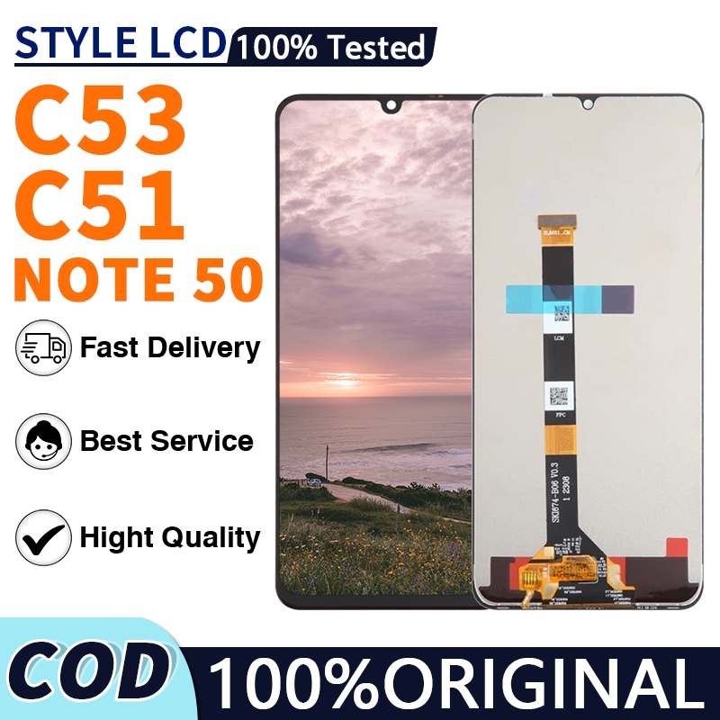 【ORIGINAL100%】LCD OPPO REALME C53/C51/NOTE-50 FULL SET TOUCHSCREEN HD ORIGINAL 100%