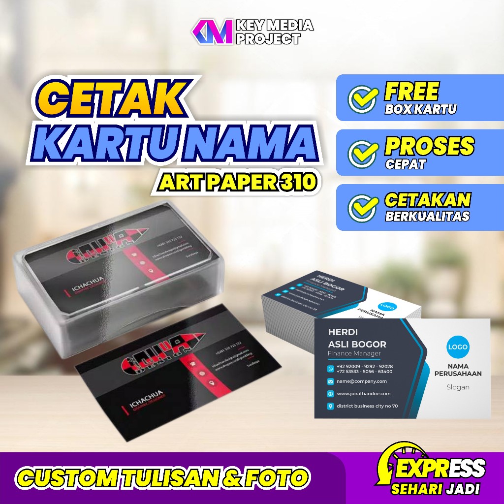 

Cetak Kartu Nama / Kartu Nama 1 Box / Kartu Nama AP 310 / Cetak Kartu Nama 1 Sisi 2 Sisi Glossy Doff