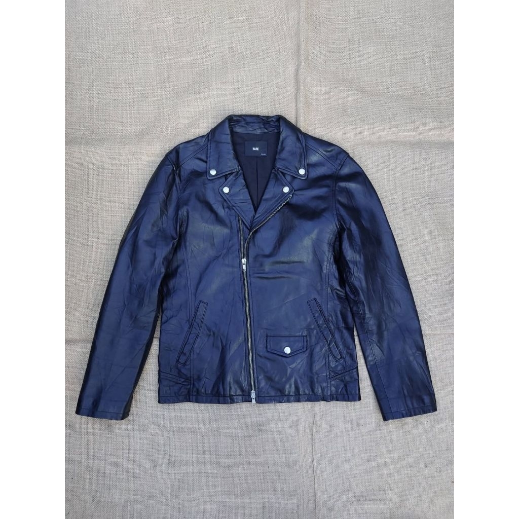 Hare Jaket Kulit Vintage Biker Ramones Classic Retro Rugged Style Leather Jacket