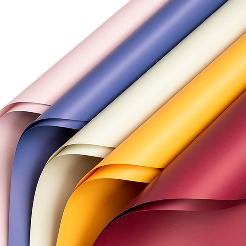 

20 LEMBAR Kertas Buket Motif Polos Wrapping Cellophane Full Color KB6120