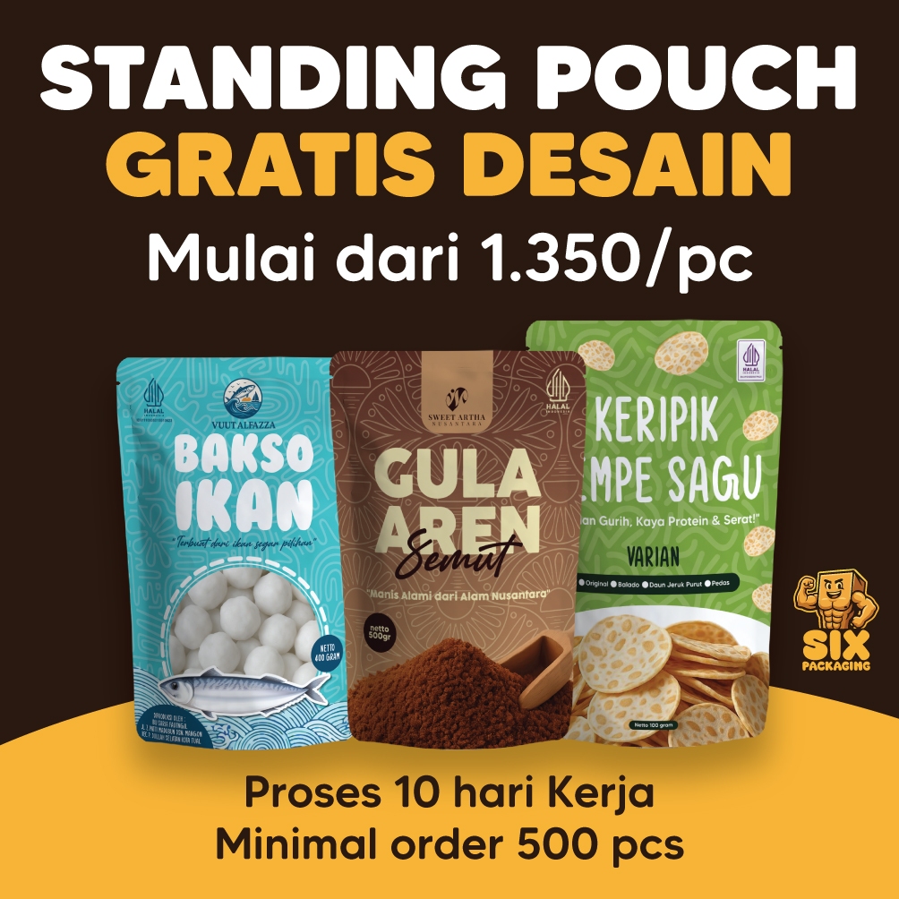 CUSTOM KEMASAN STANDING POUCH