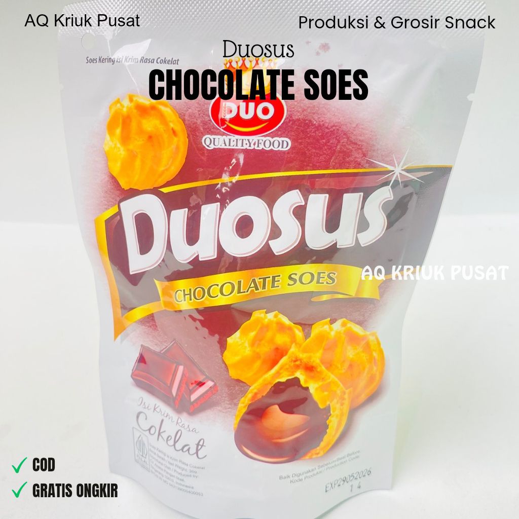 

Duosus Chocolate Soes / Soes Kering Isi Cokelat
