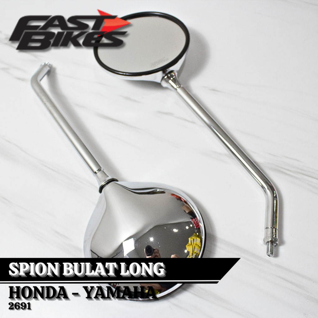 Spion Vespa Classic Retro Fastbikes Spion Panjang Klasik Model Bulat Panjang Chrome Spion Motor Hond