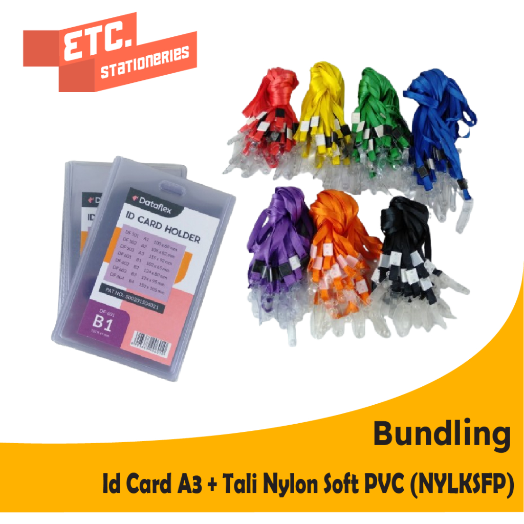 

Paket Bundling Id Card A3 + Tali Nylon Soft Pvc (NYLKSFP)