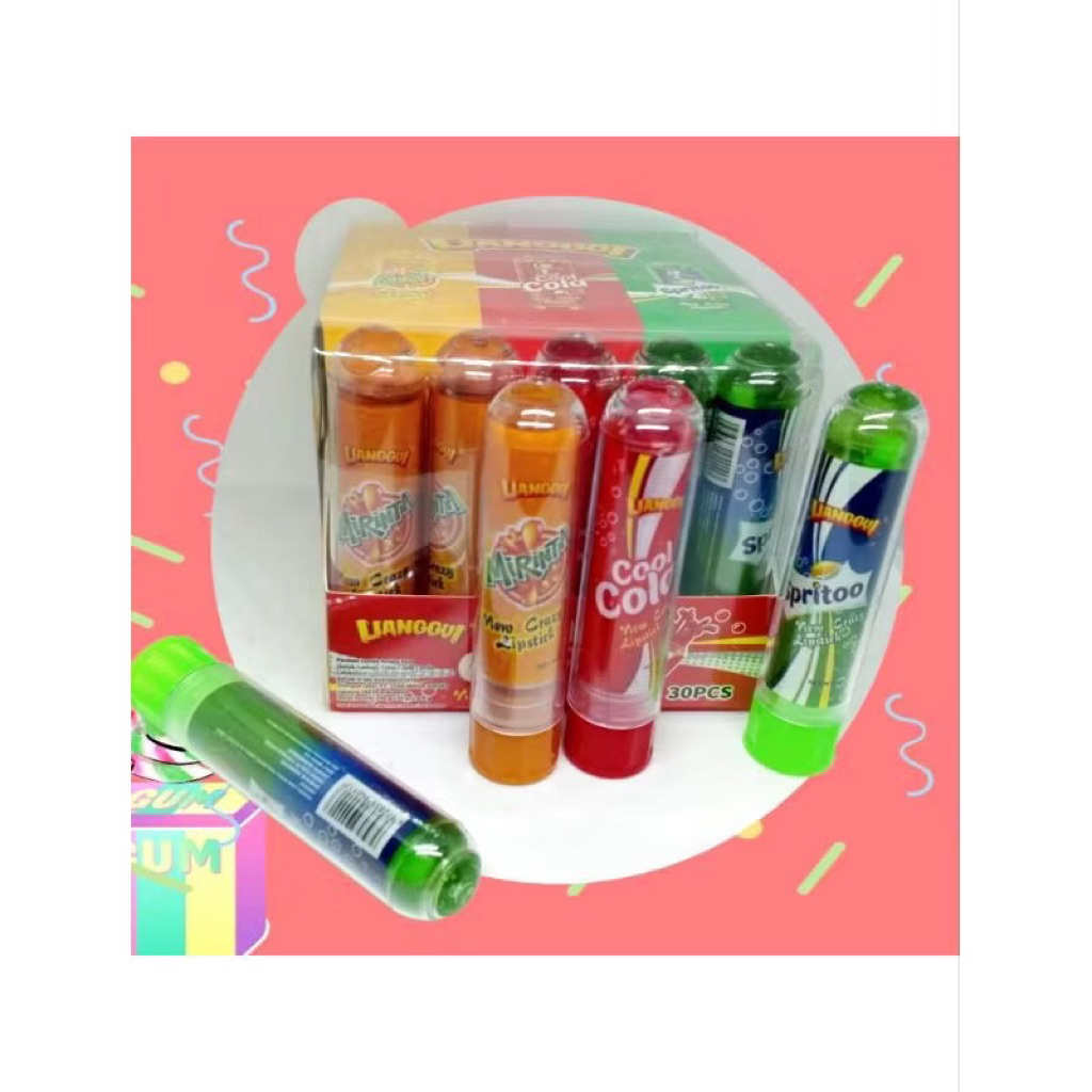

Permen Lipstik Lianggui Rasa Cola 1 box isi 30 pcs
