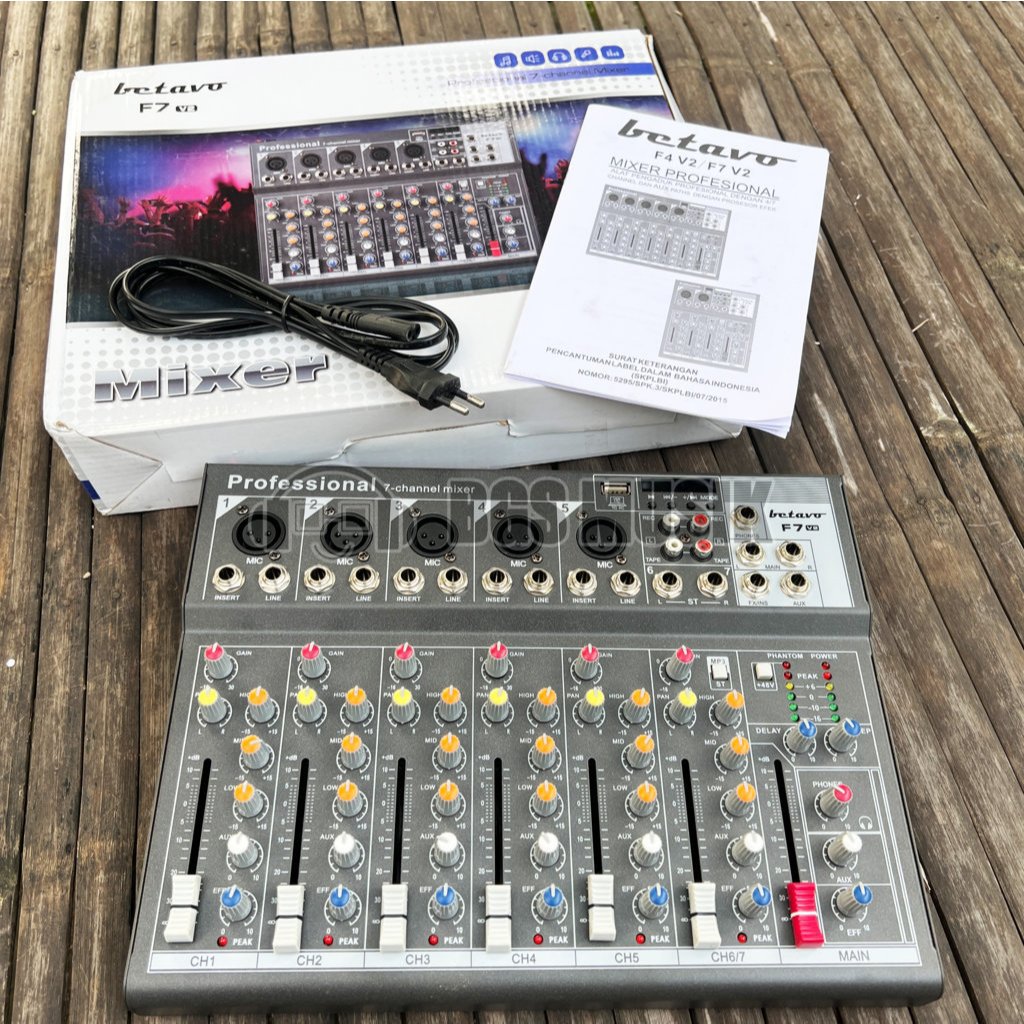 Mixer Betavo F7 ver 2 7Channel USB - Mixer Betavo F7 v2 7Channel USB