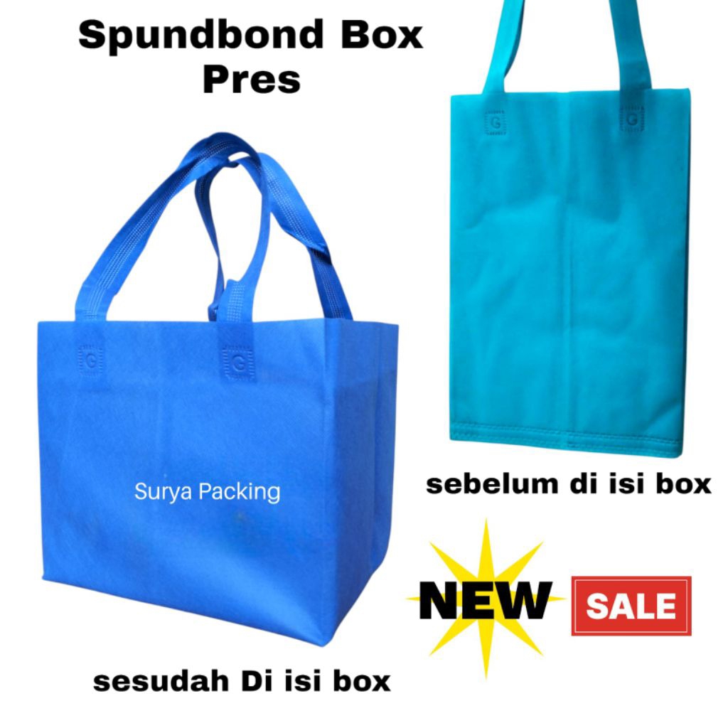 

Goodie Bag Spundbond Box 22x22 & 20x20 Tas Kotak Nasi - Hajatan (Pkt.10pcs)