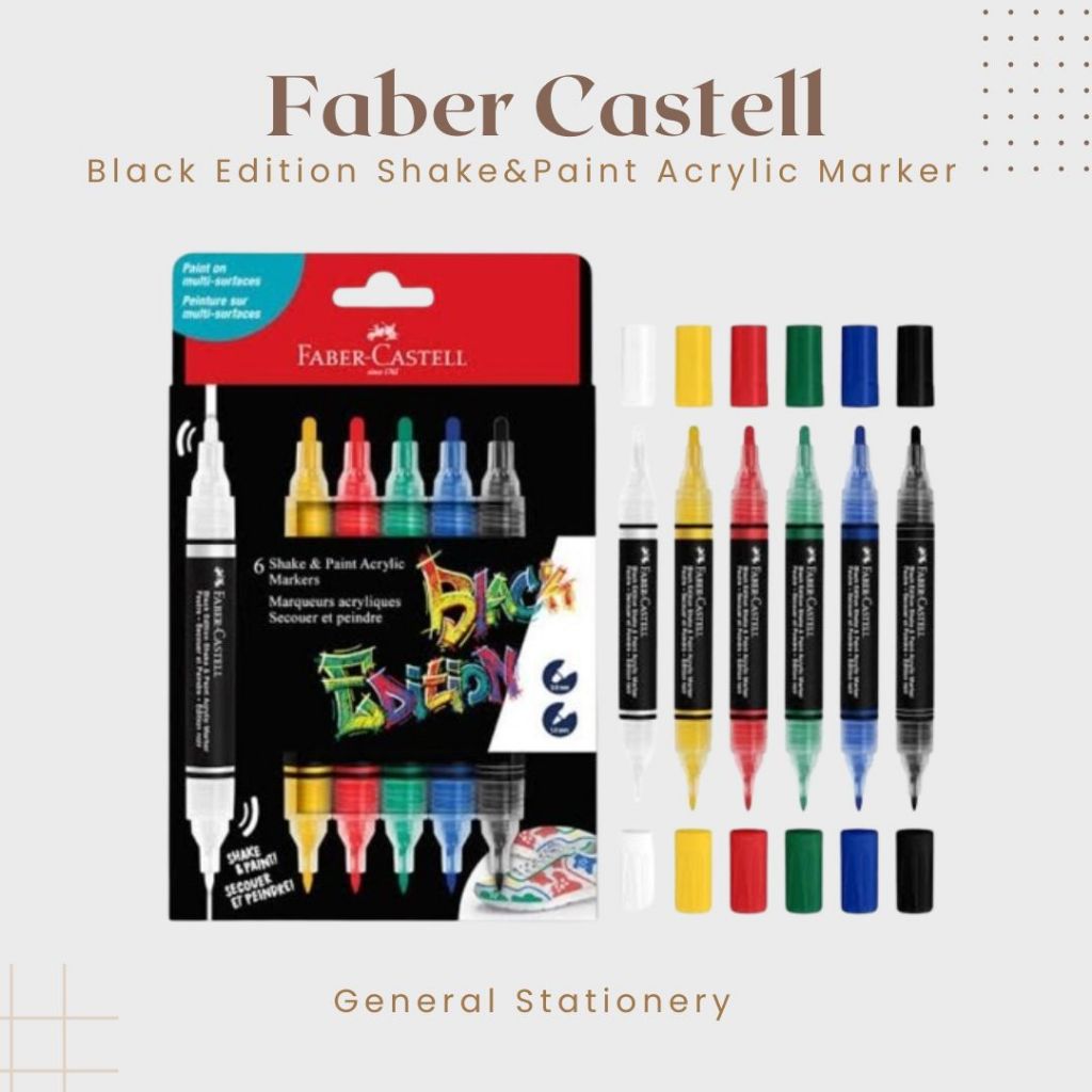 

Faber Castell Black Edition Shake & Paint Acrylic Marker Classic
