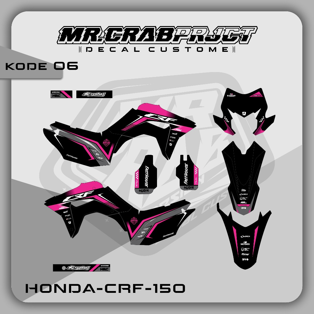 06 DECAL STICKER CRF - DECAL CRF PREMIUM FULL BODY CUSTOM