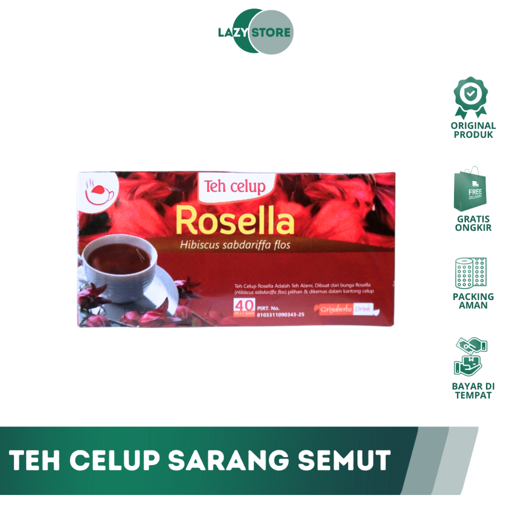 

Teh Herbal Rosella Merah Griya Herba Minuman Herbal alami untuk meredakan batuk dan menurunkan tekanan darah Halal
