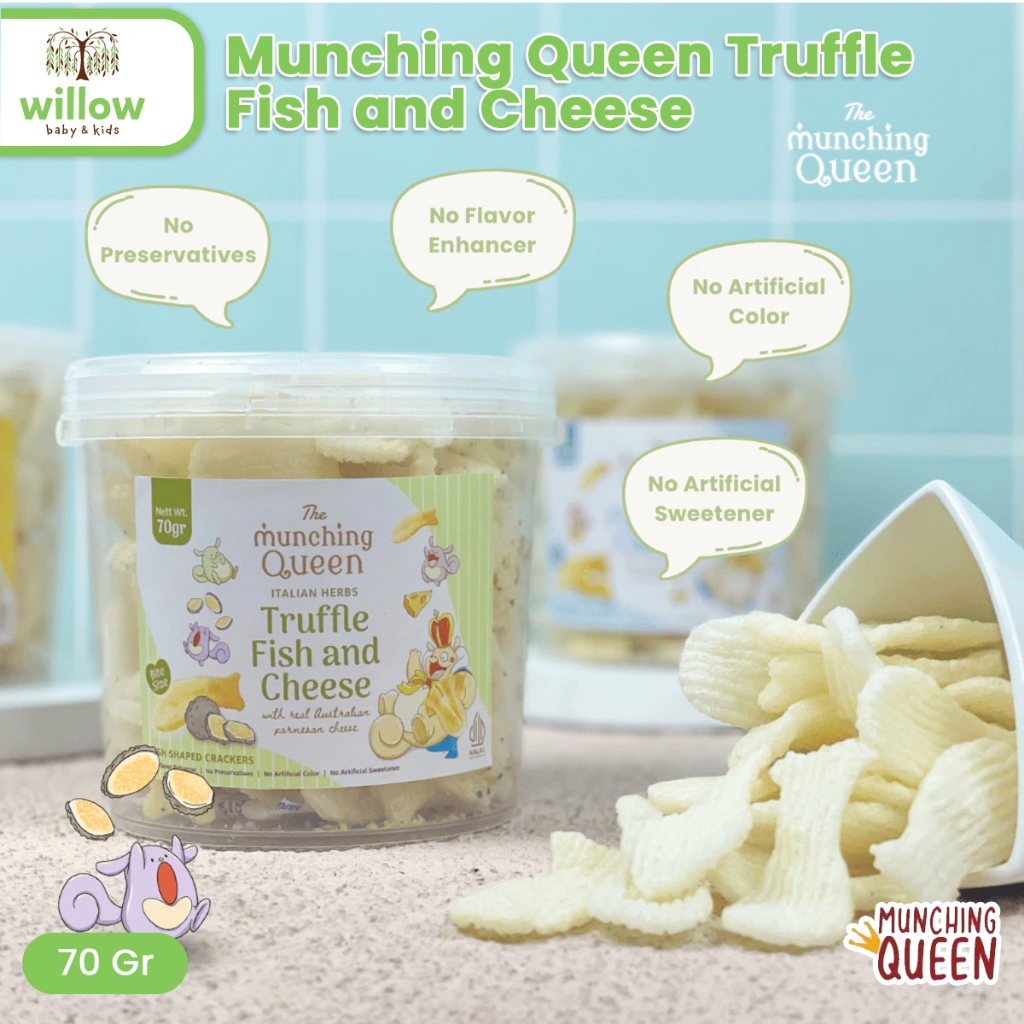 

Camilan Instan - Munching Queen Truffle Fish & Cheese 70gr
